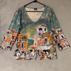 Miss Nikky Y2K Retro Bling Shirt Womens Sz L Italy Scene